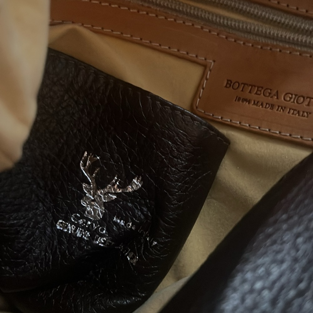 alexandra biagiotte for bottega giotti firenze brown messenger bag - Picture 12 of 14